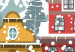 Poster Winter Town - Tenement Houses and an Ice Rink in a Festive Atmosphere 148040 additionalThumb 3
