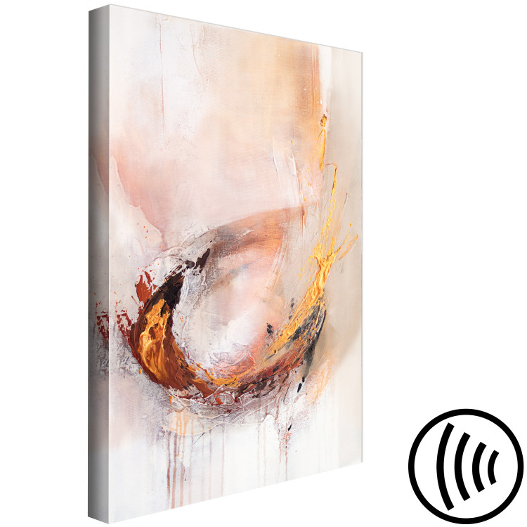 Canvas Print Painted Abstraction - Light Beige Composition With an Accent of Gold and Bronze 148440 additionalImage 6