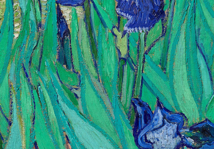 Round Canvas Irises by Vincent Van Gogh - Blue Flowers in the Meadow 148740 additionalImage 2