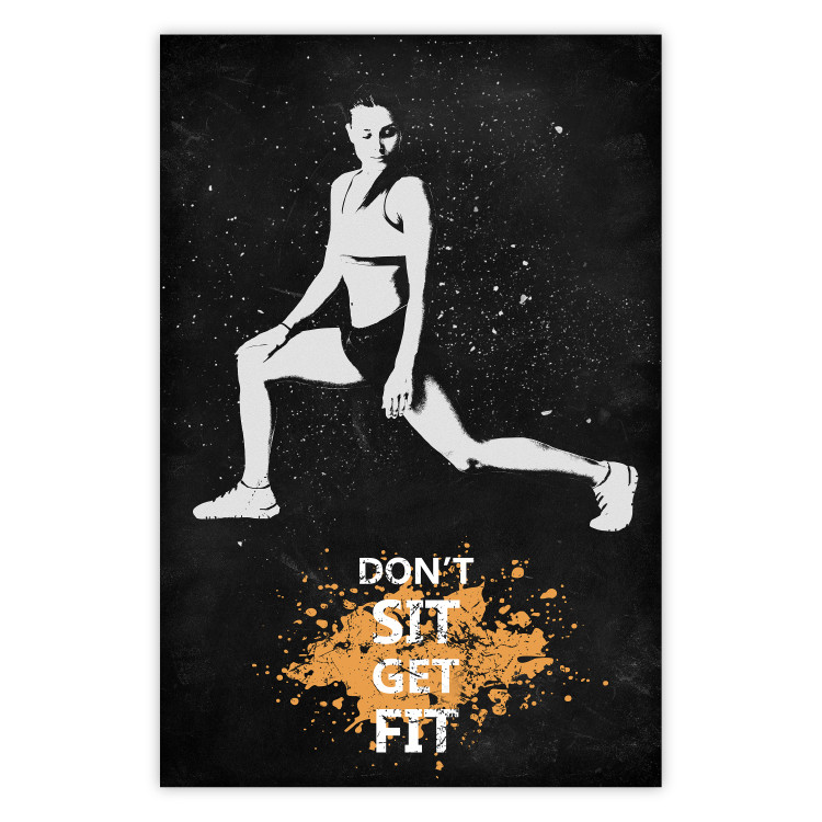 Poster Girl in a Sports Outfit - Motivational Slogan With a Woman Warming Up 148940