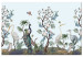 Canvas Oriental Birds - Cranes and Peacocks Among Vegetation and Flowers 149740