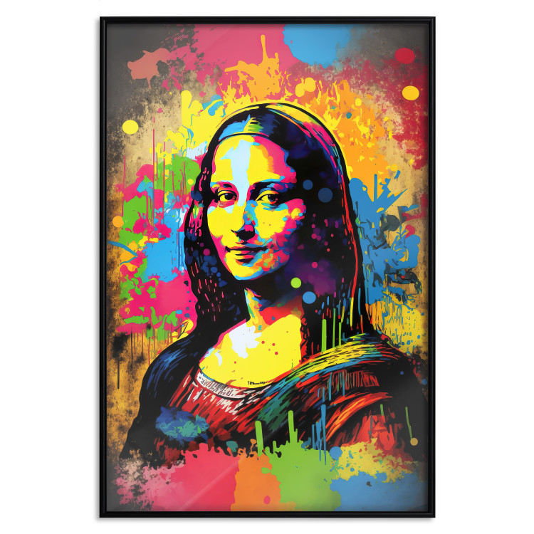 Wall Poster Colorful Portrait - A Work of Leonardo Da Vinci Generated by AI 151140 additionalImage 7