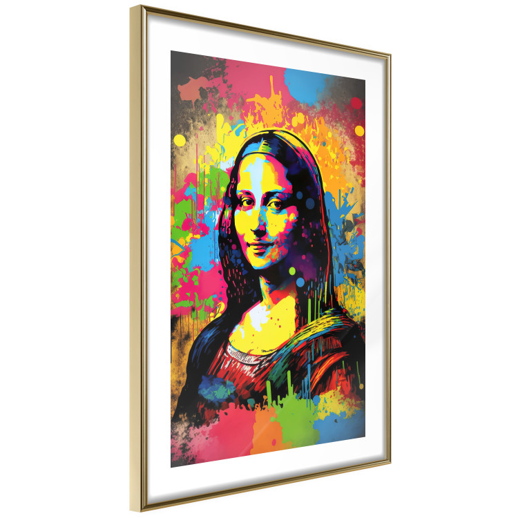 Wall Poster Colorful Portrait - A Work of Leonardo Da Vinci Generated by AI 151140 additionalImage 3