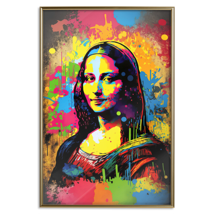 Wall Poster Colorful Portrait - A Work of Leonardo Da Vinci Generated by AI 151140 additionalImage 11
