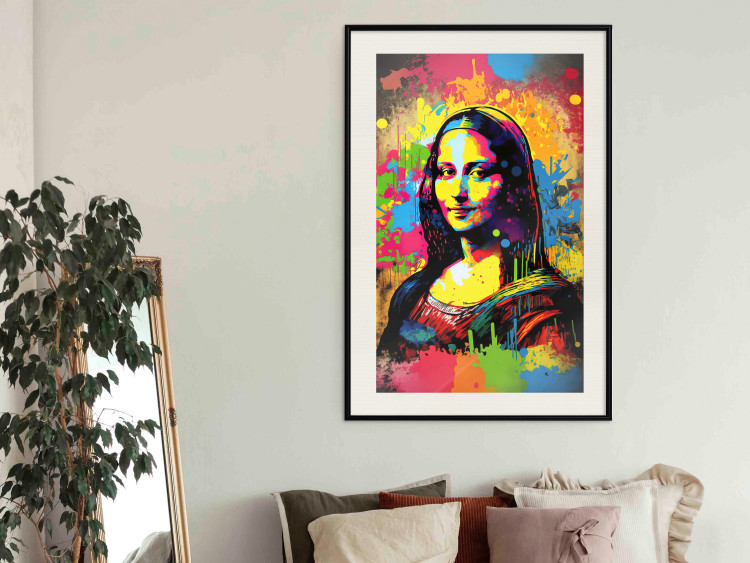 Wall Poster Colorful Portrait - A Work of Leonardo Da Vinci Generated by AI 151140 additionalImage 17
