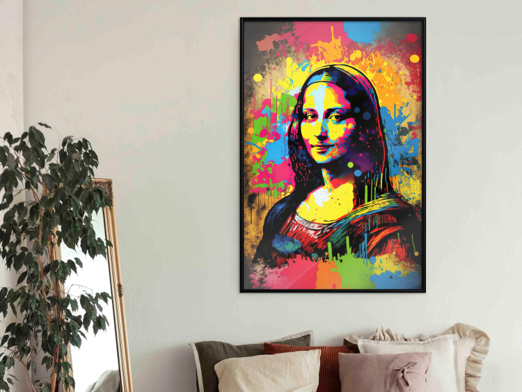 Wall Poster Colorful Portrait - A Work of Leonardo Da Vinci Generated by AI 151140 additionalImage 25