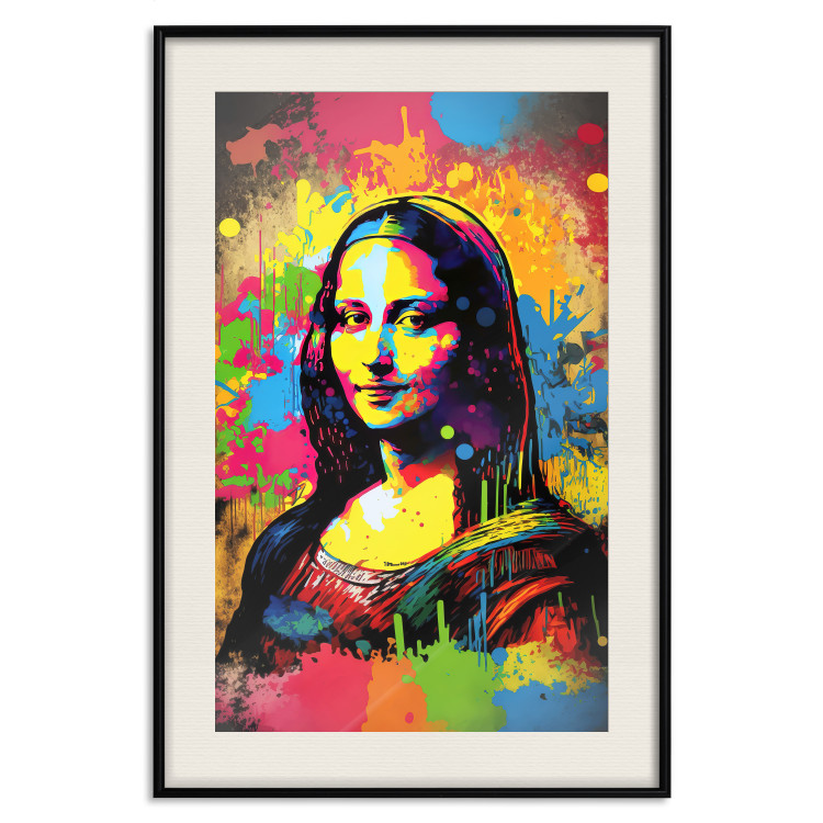 Wall Poster Colorful Portrait - A Work of Leonardo Da Vinci Generated by AI 151140 additionalImage 13