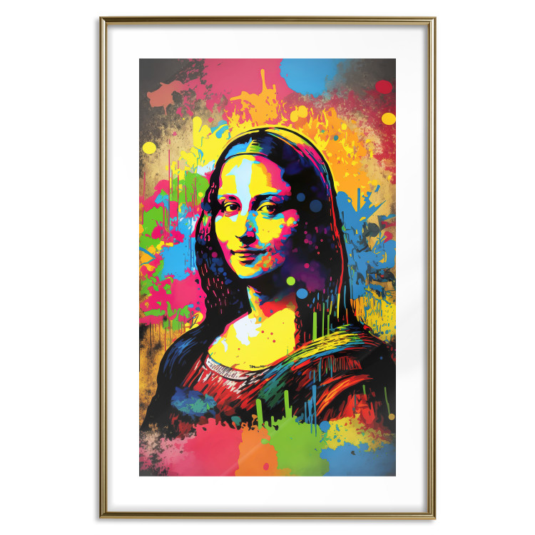 Wall Poster Colorful Portrait - A Work of Leonardo Da Vinci Generated by AI 151140 additionalImage 20