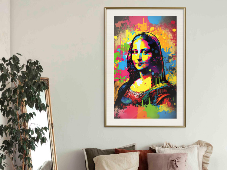 Wall Poster Colorful Portrait - A Work of Leonardo Da Vinci Generated by AI 151140 additionalImage 10