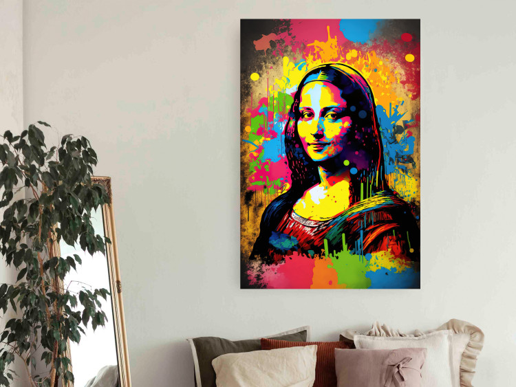 Wall Poster Colorful Portrait - A Work of Leonardo Da Vinci Generated by AI 151140 additionalImage 5