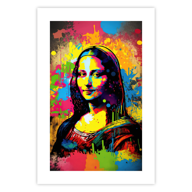 Wall Poster Colorful Portrait - A Work of Leonardo Da Vinci Generated by AI 151140 additionalImage 19