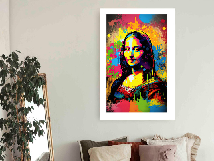 Wall Poster Colorful Portrait - A Work of Leonardo Da Vinci Generated by AI 151140 additionalImage 8