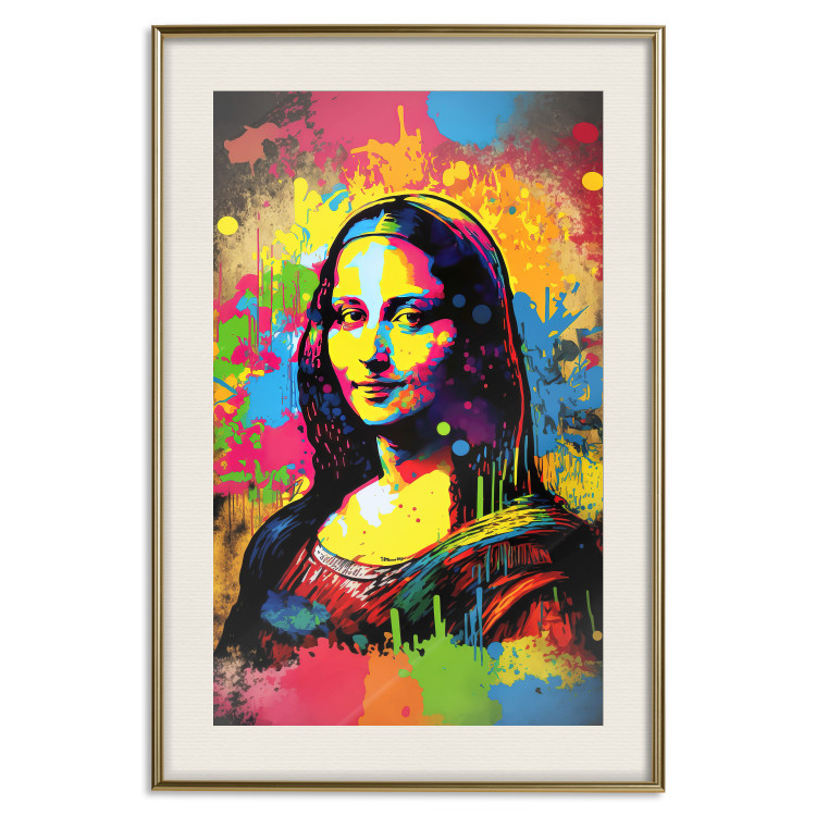 Wall Poster Colorful Portrait - A Work of Leonardo Da Vinci Generated by AI 151140 additionalImage 27