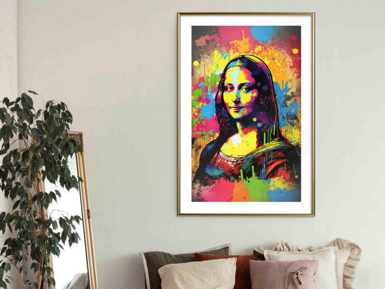 Wall Poster Colorful Portrait - A Work of Leonardo Da Vinci Generated by AI 151140 additionalImage 13