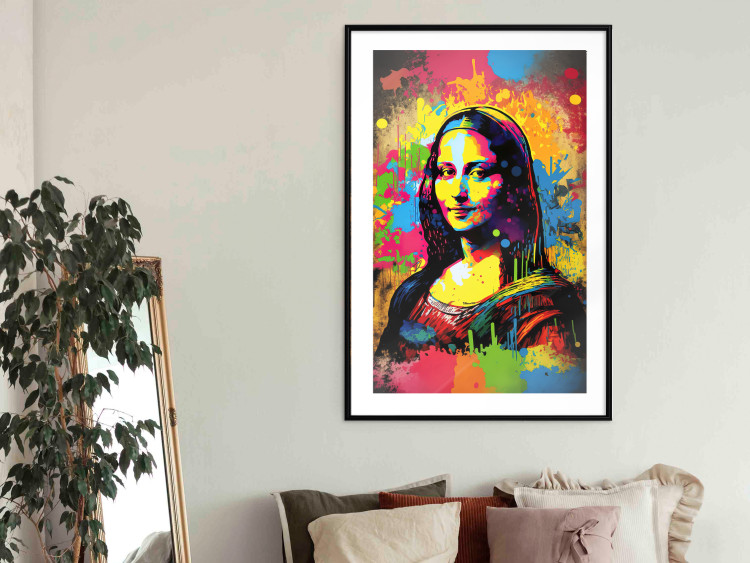 Wall Poster Colorful Portrait - A Work of Leonardo Da Vinci Generated by AI 151140 additionalImage 16