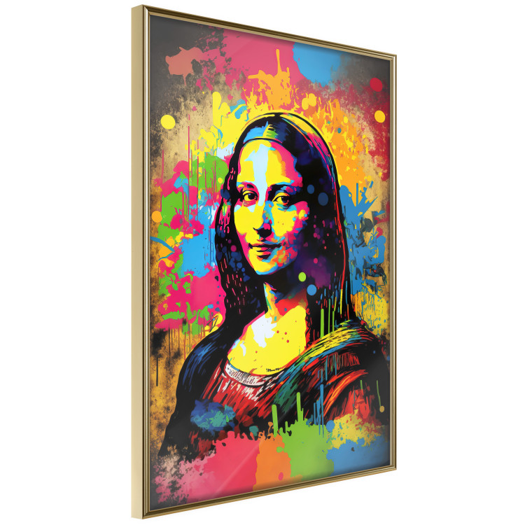 Wall Poster Colorful Portrait - A Work of Leonardo Da Vinci Generated by AI 151140 additionalImage 2