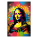 Wall Poster Colorful Portrait - A Work of Leonardo Da Vinci Generated by AI 151140