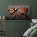 Large canvas print Copper Map of the World - Orange Outline of Countries on a Gray Background [Large Format] 151240 additionalThumb 6