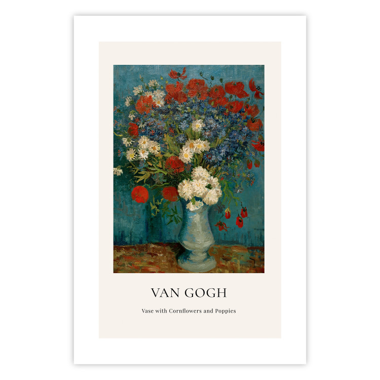 Poster Vase With Cornflowers and Poppies  152140 additionalImage 26