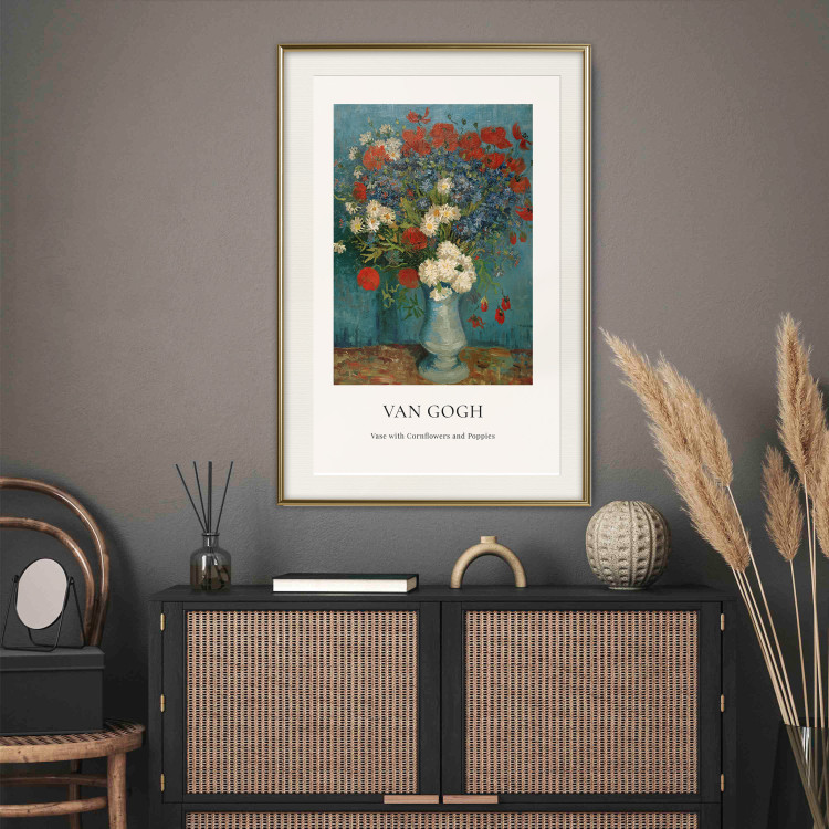 Poster Vase With Cornflowers and Poppies  152140 additionalImage 16