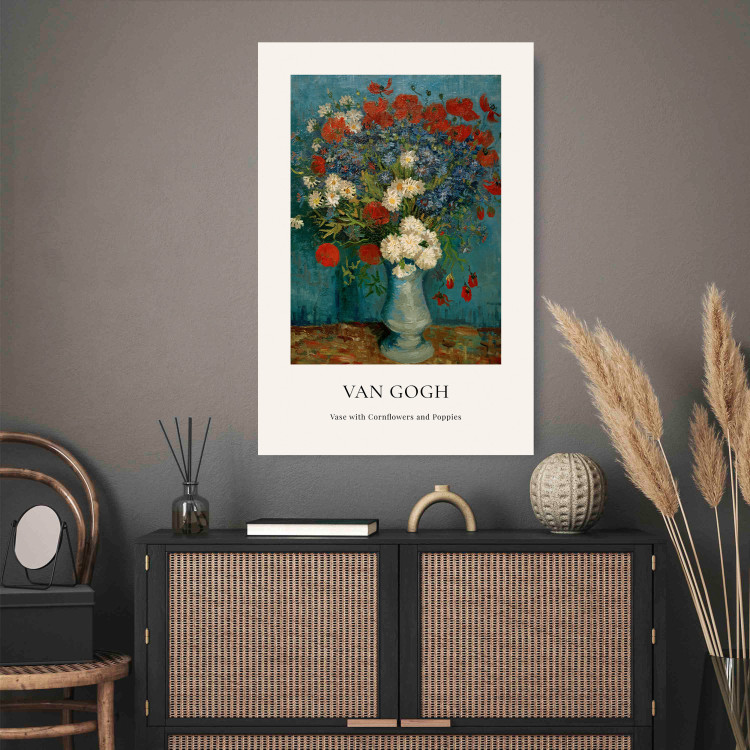 Poster Vase With Cornflowers and Poppies  152140 additionalImage 13