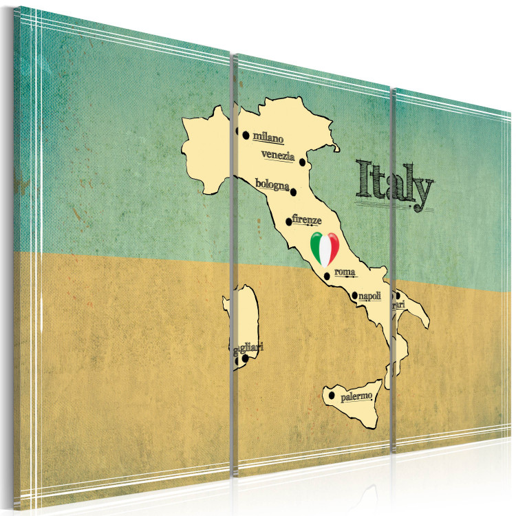 Canvas Print Heart of Italy - triptych 55340 additionalImage 2