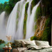 Photo Wallpaper Beauty of Nature - Landscape of Waterfalls Flowing into a Stony Lake 60040 additionalThumb 2