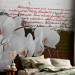 Photo Wallpaper Diary and Orchids - Floral Motif with Flowers in the Center and Texts in the Background 60240 additionalThumb 2
