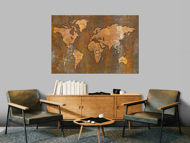 Decorative Pinboard Rusty World [Cork Map] 92140 additionalImage 4