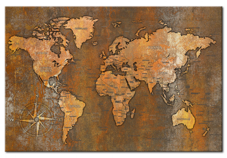 Decorative Pinboard Rusty World [Cork Map] 92140 additionalImage 2
