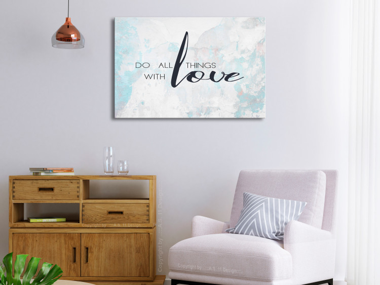 Canvas Print Do All Things With Love (1 Part) Wide 114250 additionalImage 3