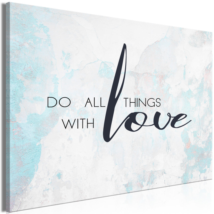 Canvas Print Do All Things With Love (1 Part) Wide 114250 additionalImage 2