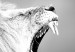 Canvas Strength of Lion's Roar (1-part) - Predatory Animal in Black and White 116450 additionalThumb 5