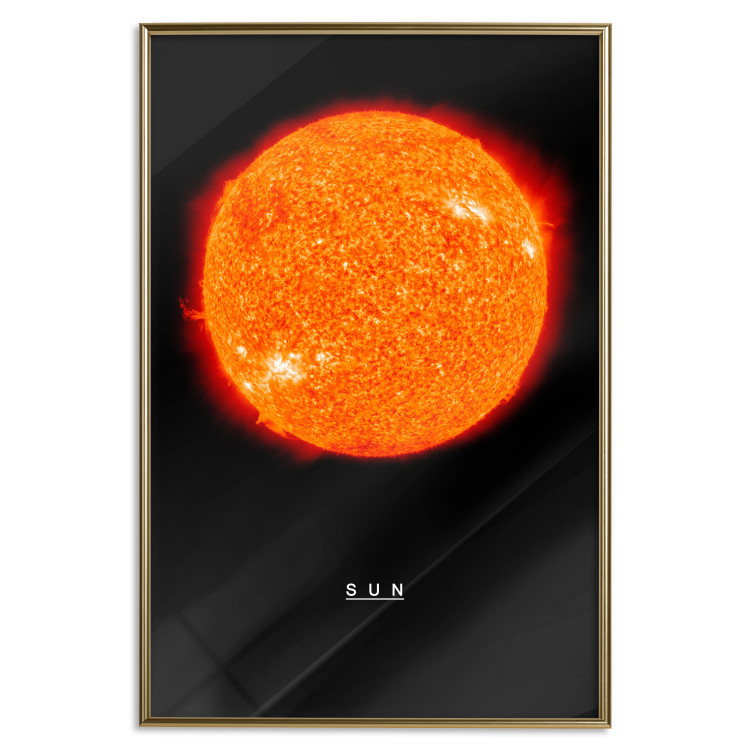Wall Poster Sun - fiery star and English text on a dark cosmos background 116750 additionalImage 20