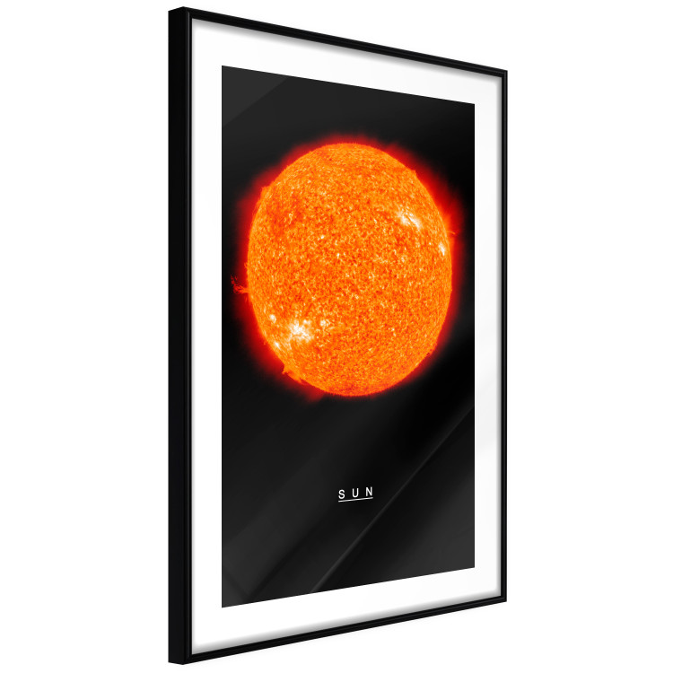 Wall Poster Sun - fiery star and English text on a dark cosmos background 116750 additionalImage 11