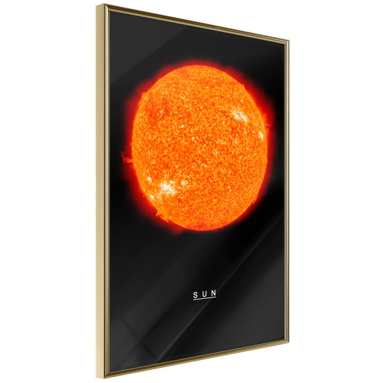 Wall Poster Sun - fiery star and English text on a dark cosmos background 116750 additionalImage 12