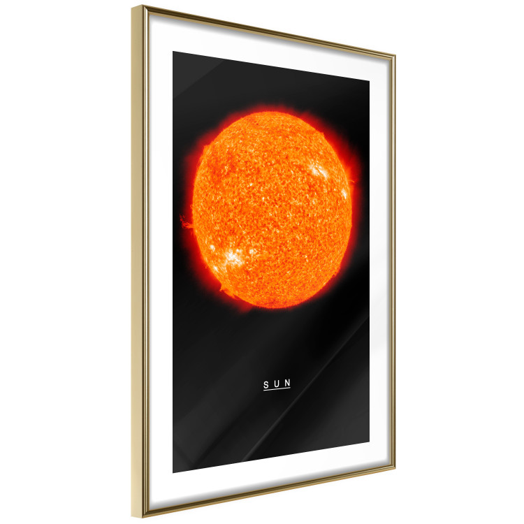 Wall Poster Sun - fiery star and English text on a dark cosmos background 116750 additionalImage 6