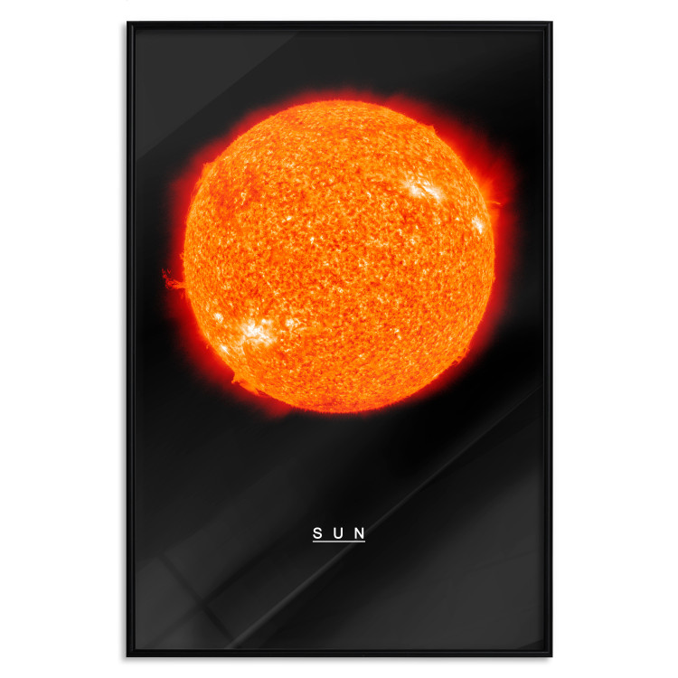 Wall Poster Sun - fiery star and English text on a dark cosmos background 116750 additionalImage 24