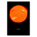 Wall Poster Sun - fiery star and English text on a dark cosmos background 116750