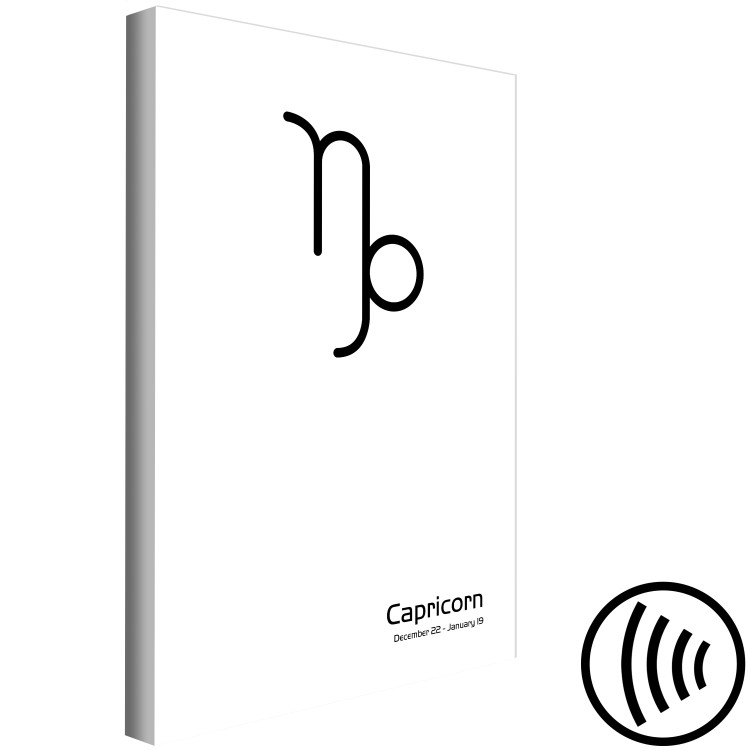 Canvas Capricorn zodiac sign - modern graphics with black lettering 117050 additionalImage 6