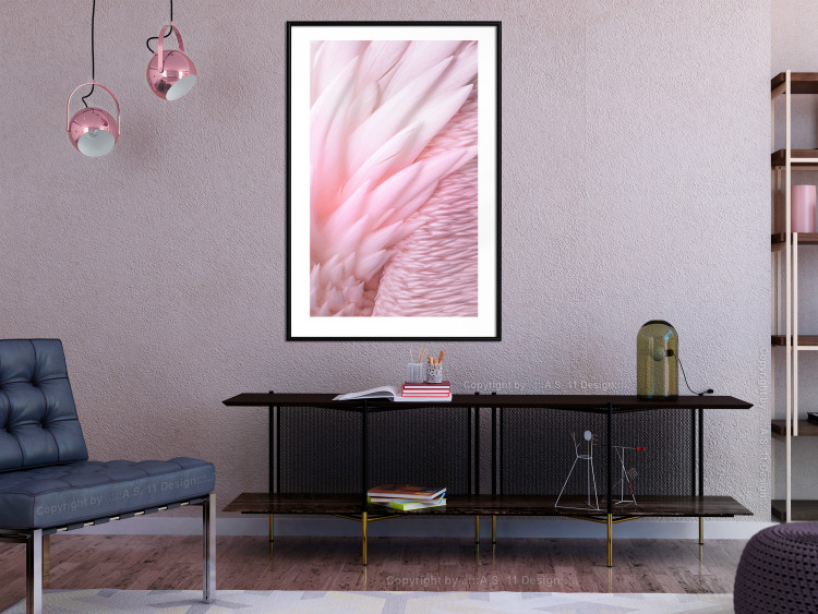 Wall Poster Angelic Feathers - composition with delicate feathers in pink color 117150 additionalImage 4