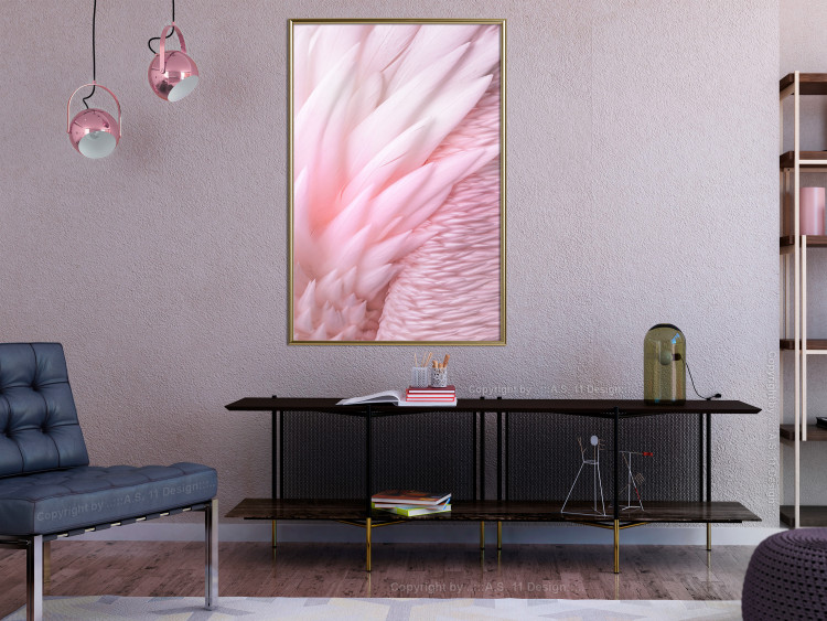 Wall Poster Angelic Feathers - composition with delicate feathers in pink color 117150 additionalImage 5