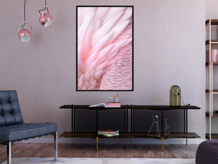 Wall Poster Angelic Feathers - composition with delicate feathers in pink color 117150 additionalImage 5