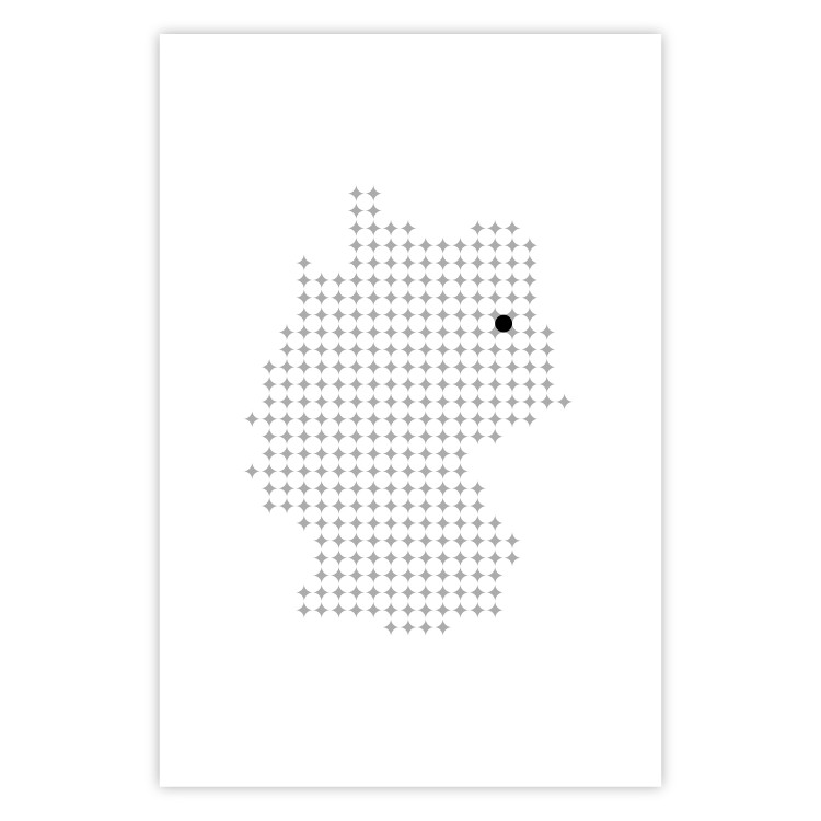 Wall Poster Germany - black and white composition shaped like the German state 117450 additionalImage 19