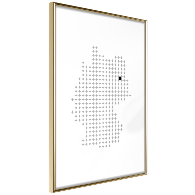 Wall Poster Germany - black and white composition shaped like the German state 117450 additionalImage 6