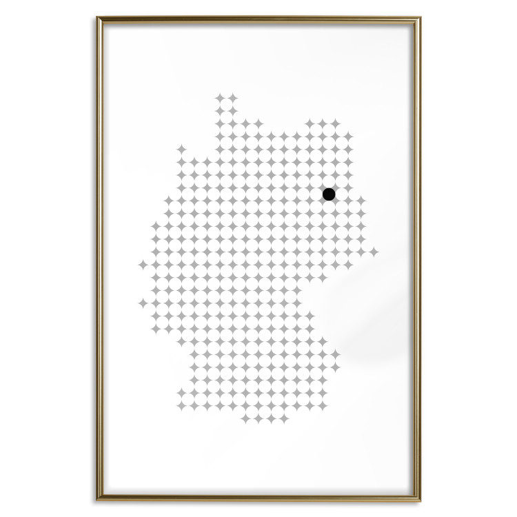 Wall Poster Germany - black and white composition shaped like the German state 117450 additionalImage 16