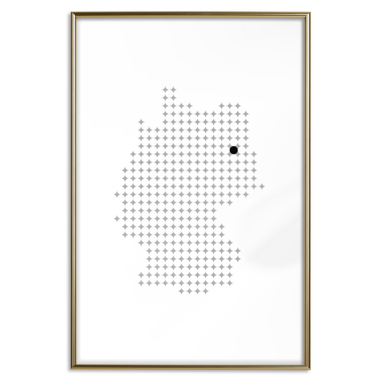Wall Poster Germany - black and white composition shaped like the German state 117450 additionalImage 14
