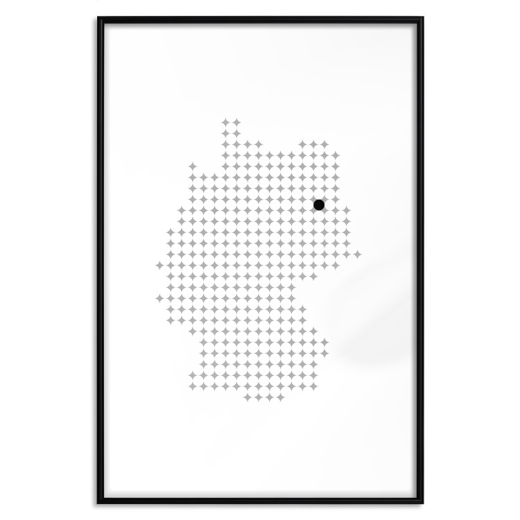 Wall Poster Germany - black and white composition shaped like the German state 117450 additionalImage 15