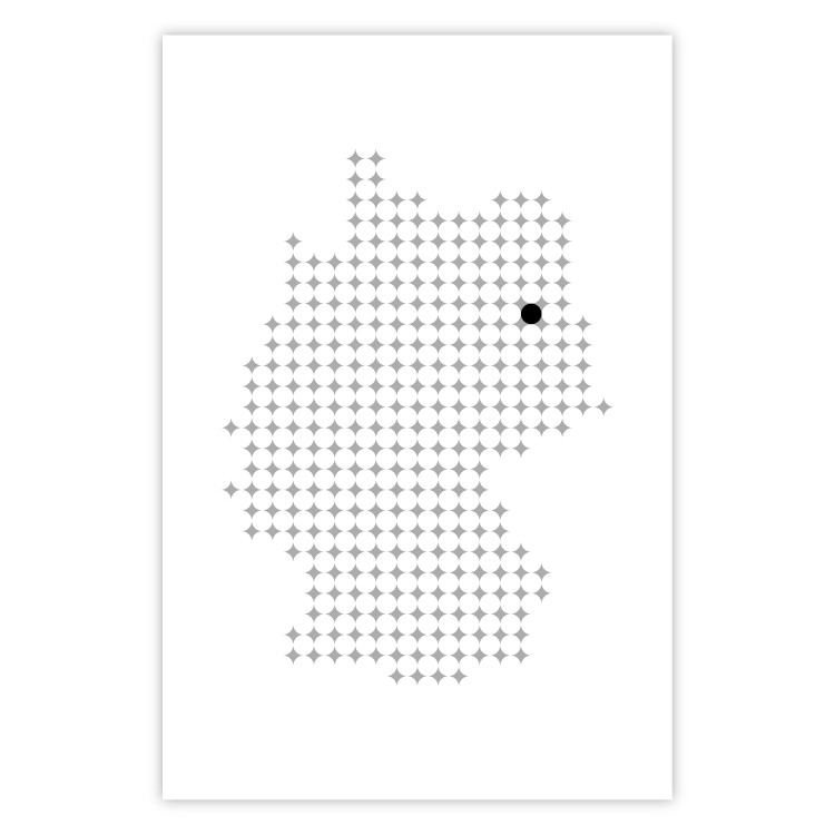 Wall Poster Germany - black and white composition shaped like the German state 117450