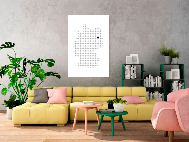 Wall Poster Germany - black and white composition shaped like the German state 117450 additionalImage 17